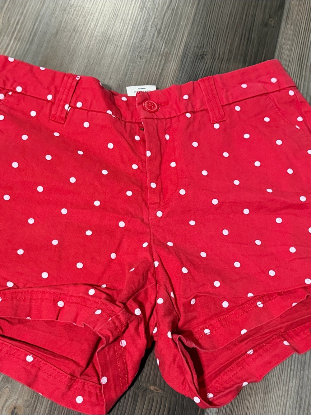 Magellan Outdoors Red Polka Dot High-Waist Shorts